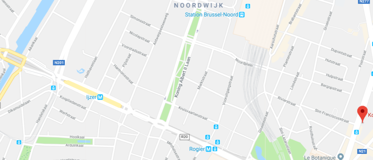 Kaart Brussel-Noord